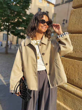 Trench CHARLOTTE avec ses carreaux