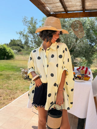Chemise POPPY jaune à pois