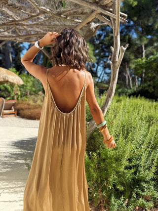 Robe SATIN camel