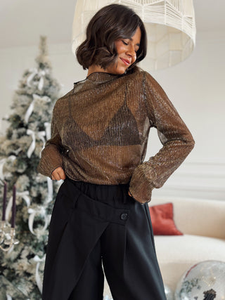 Pantalon fluide ASYMÉTRIQUE noir