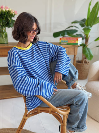 Tee-shirt MARINIÈRE bleu ciel&bleu