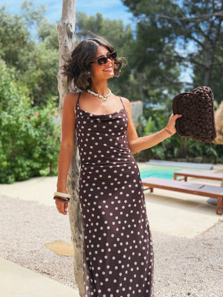 Robe à pois chocolat