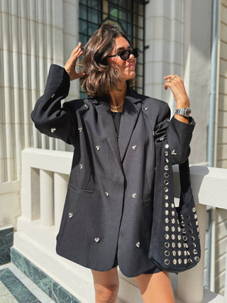 Blazer COEUR noir