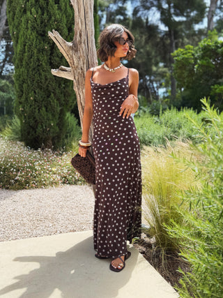 Robe à pois chocolat