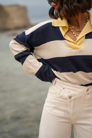 Polo en maille RAYÉ (Pré-commande)