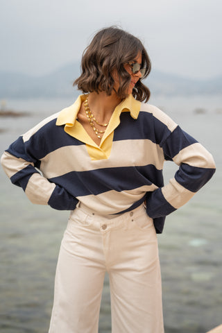 Polo en maille RAYÉ (Pré-commande)