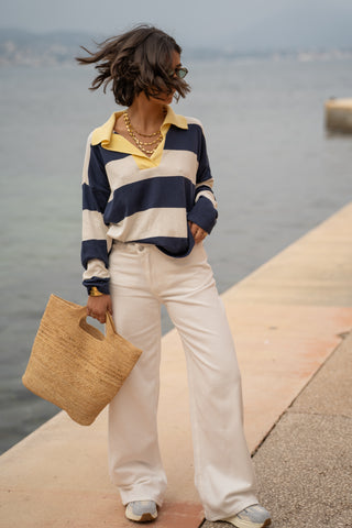 Jean ASYMÉTRIQUE blanc