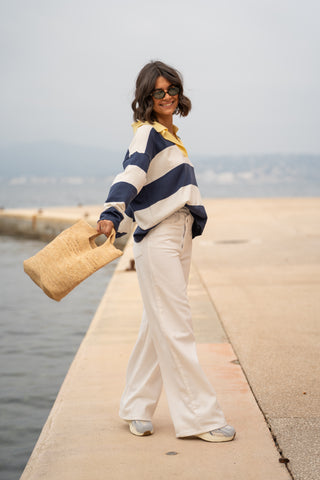 Jean ASYMÉTRIQUE blanc