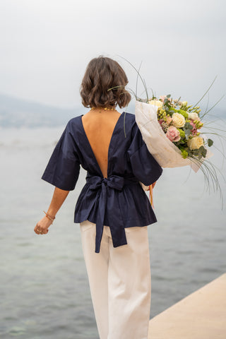 Top NOEUD bleu marine(pré-commande)