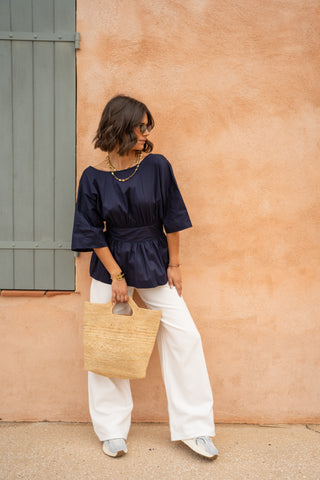 Top NOEUD bleu marine(pré-commande)