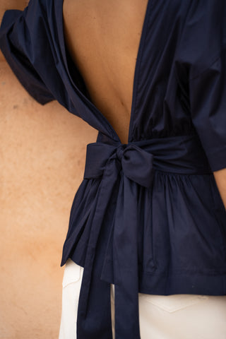 Top NOEUD bleu marine(pré-commande)