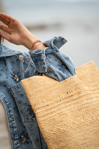 Panier SEAU en raphia