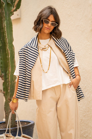 Veste sans manche LOUIS beige