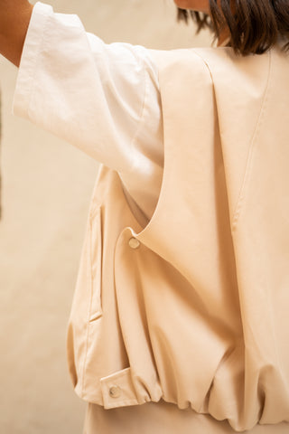 Veste sans manche LOUIS beige