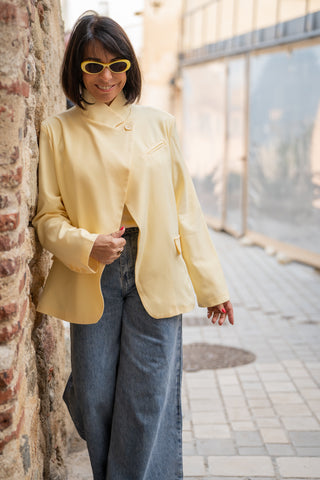Blazer col mao ANGE jaune