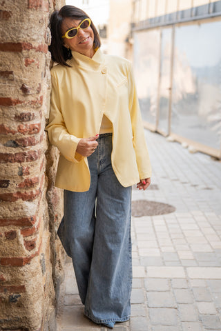 Blazer col mao ANGE jaune