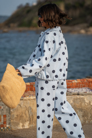 Pantalon POLKA DOTS bleu&marine
