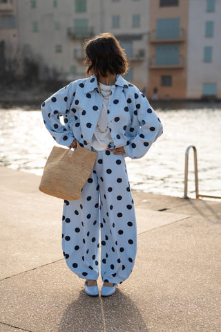 Pantalon POLKA DOTS bleu&marine
