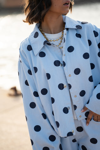 Veste POLKA DOTS bleu&marine
