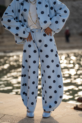 Pantalon POLKA DOTS bleu&marine