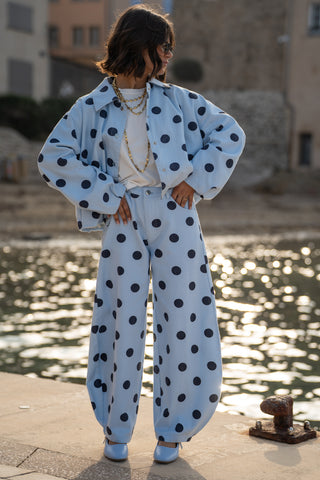 Pantalon POLKA DOTS bleu&marine
