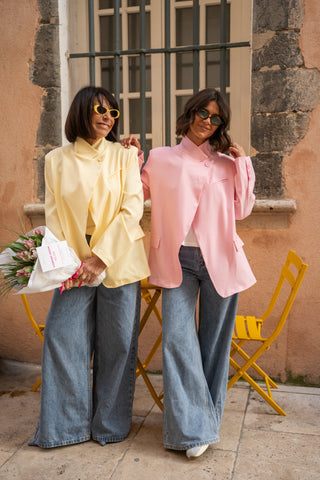 Blazer col mao ANGE rose