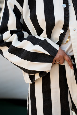 Veste RAYÉE noir&blanc