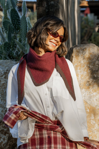 Jupe ALISON carreaux bordeaux