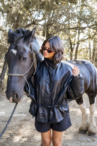Veste façon cuir DAKOTA noir