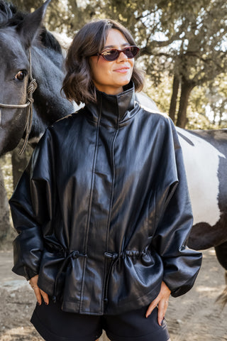 Veste façon cuir DAKOTA noir