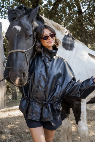 Veste façon cuir DAKOTA noir