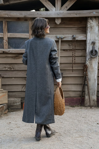 Manteau COL MAO gris