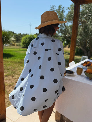 Chemise POPPY bleu à pois