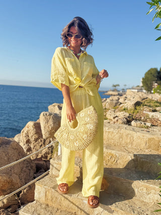 Chemise en LIN jaune