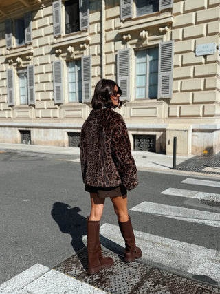 Veste fausse fourrure LÉOPARD
