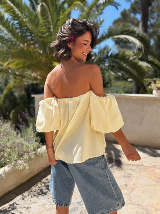 Top LÉNA jaune pastel