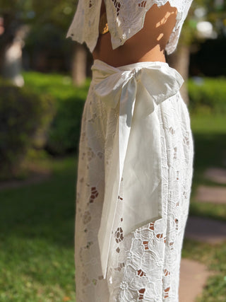 Pantalon broderie FLEUR