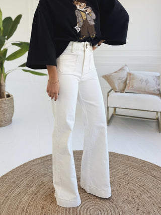 Jean FLARE écru (LONG 112CM)