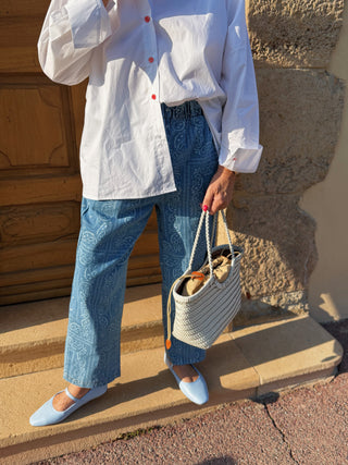 Chemise MIRA blanc&rouge