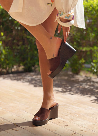 Talons COMPENSÉ chocolat
