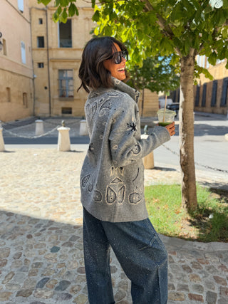 Gilet BANDANA gris