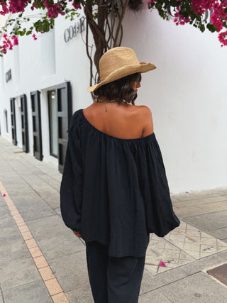 Top MAREA bardot noir