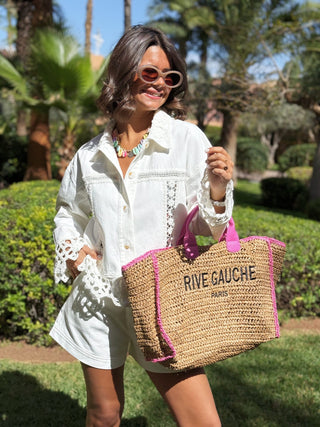 Panier grand modèle  RIVE GAUCHE rose