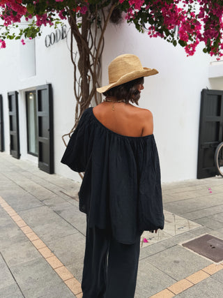 Top MAREA bardot noir
