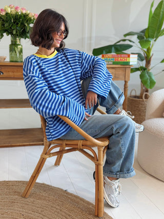 Tee-shirt MARINIÈRE bleu ciel&bleu