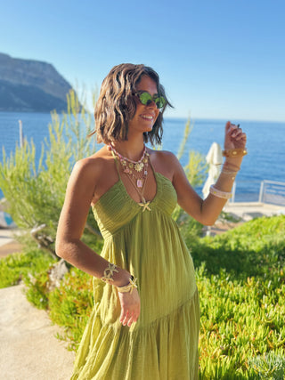 Robe CASSIS vert olive