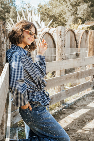 Chemise BRIGHTON CARREAUX marine