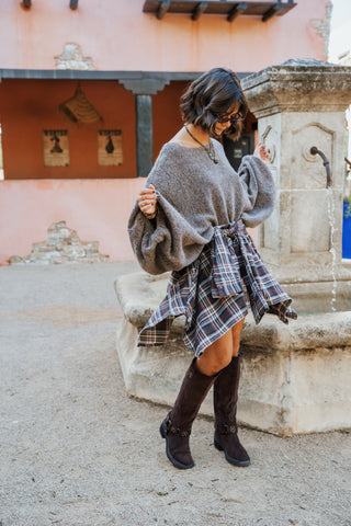 Pull LUNA oversize taupe