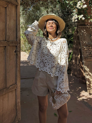 Short en coton GASPARD beige