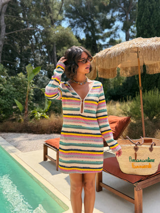 Robe POOL rayée multicolore